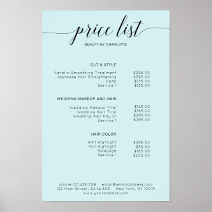 Modern, price list Poster