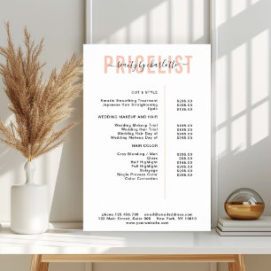 Modern, price list Poster
