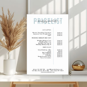 Modern, price list Poster