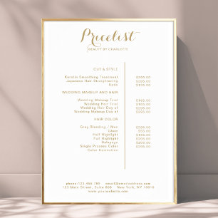 Modern, price list Poster