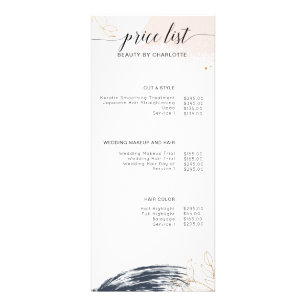 Modern, pricelist rack card