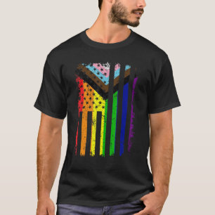 Modern Pride Pride Us American Flag Love Wins Lgbt T-Shirt