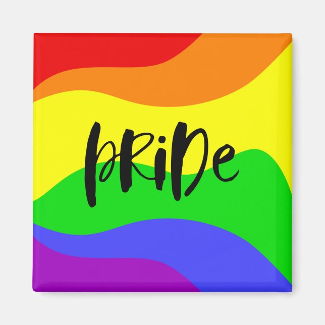 Modern Pride Rainbow Magnet (Front)