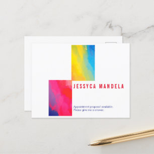 Modern pride rainbow postcard