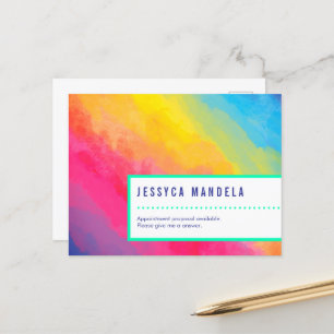 Modern pride rainbow postcard