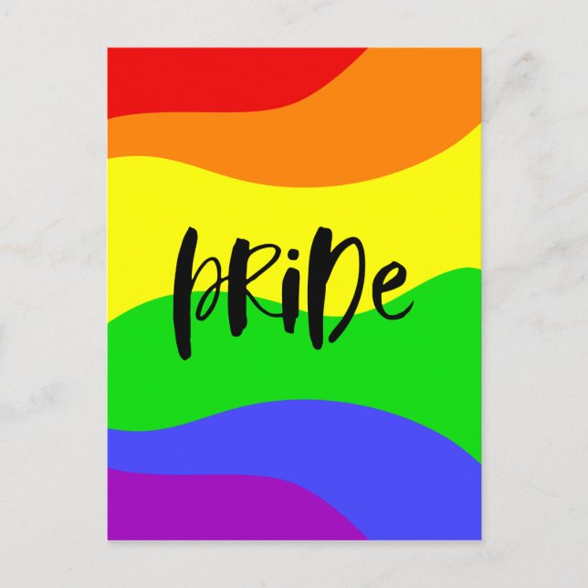 Modern Pride Rainbow Postcard (Front)