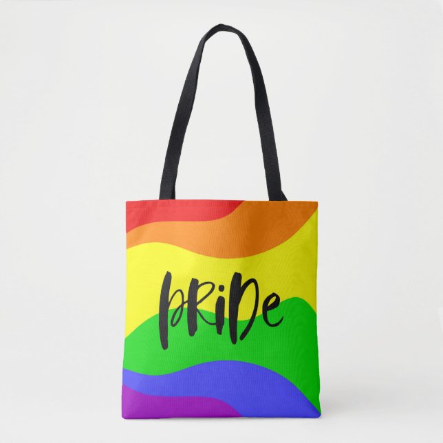 Modern Pride Rainbow Tote Bag (Front)