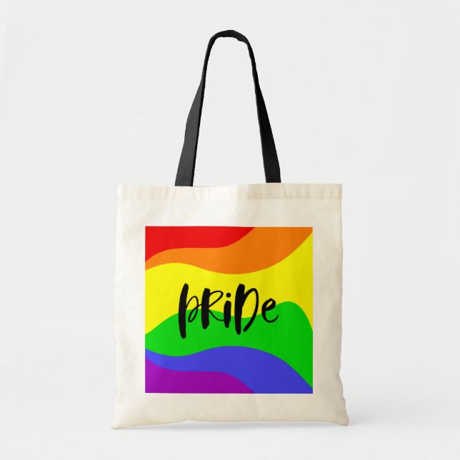Modern Pride Rainbow Tote Bag (Front)