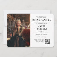 Modern Princess Photo QR Code Quinceañera