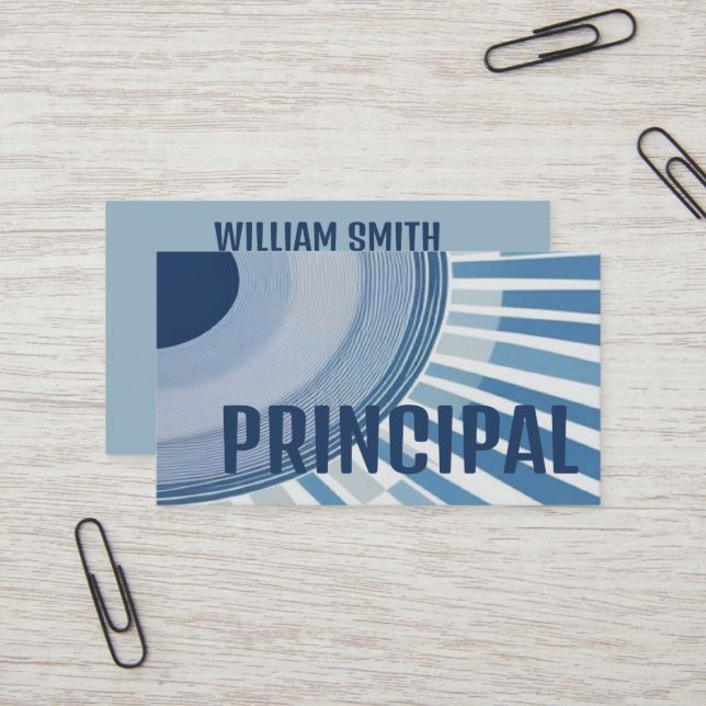 Modern Principal Business Card (Front/Back In Situ)