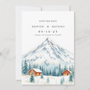 Modern Printable Mountain Save The Date