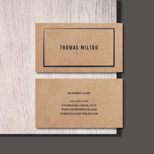 Modern Printed Kraft Paper Consultant Business Card