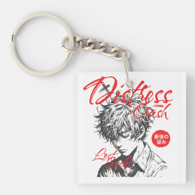 Modern Printed T-Shirt – Stylish & Trendy Graphic  Key Ring (Front)