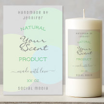 Modern Product Packaging Label with Pastel Circles