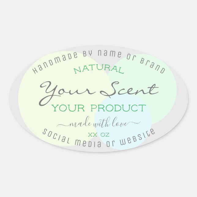 Modern Product Packaging Label with Pastel Circles (Front)