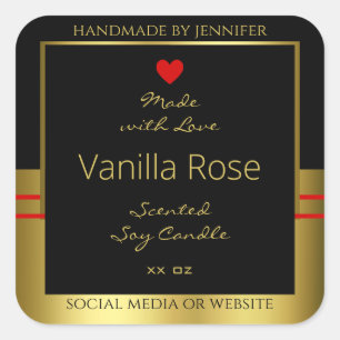 Modern Product Packaging Labels Black and Gold