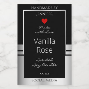 Modern Product Packaging Labels Black and Silver