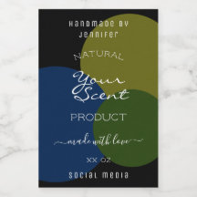 Modern Product Packaging Labels Black Blue Green