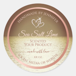 Modern Product Packaging Labels Ocean Brown Sunset