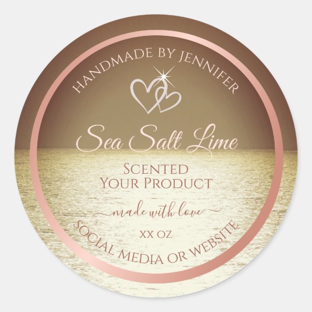 Modern Product Packaging Labels Ocean Brown Sunset (Front)