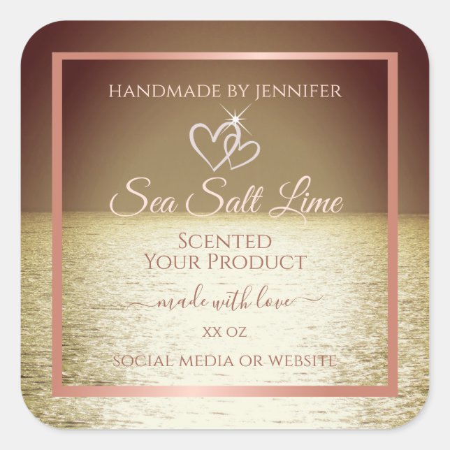 Modern Product Packaging Labels Ocean Brown Sunset (Front)