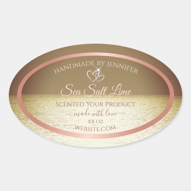 Modern Product Packaging Labels Ocean Brown Sunset (Front)