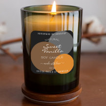 Modern Product Packaging Labels Orange Circles