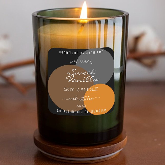 Modern Product Packaging Labels Orange Circles (Creator Uploaded)