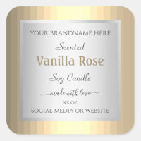 Modern Product Packaging Labels Silver Gold Colour