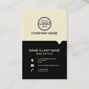 Modern Professional 2 colours add your logo Business Card