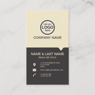 Modern Professional 2 colours add your logo Business Card