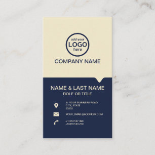Modern Professional 2 colours add your logo Business Card