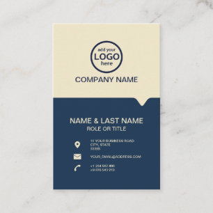 Modern Professional 2 colours add your logo Business Card