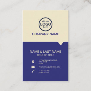 Modern Professional 2 colours add your logo Business Card