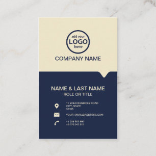 Modern Professional 2 colours add your logo Business Card