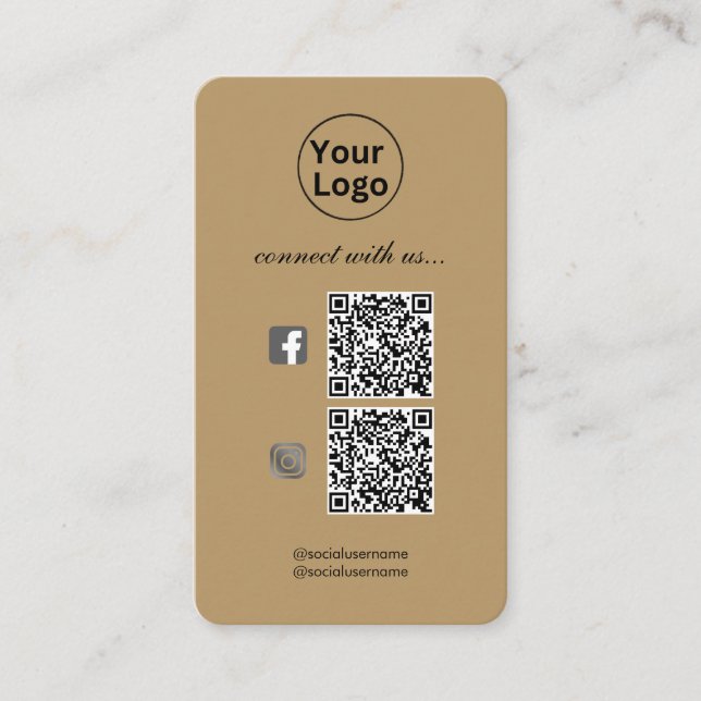 Modern Professional  2 QR CODE Business Card (Front)