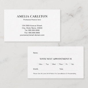 Modern Professional Appointment Card