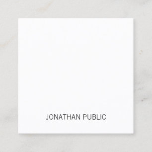 Modern Professional Artistic Sleek Template Luxury Square Business Card