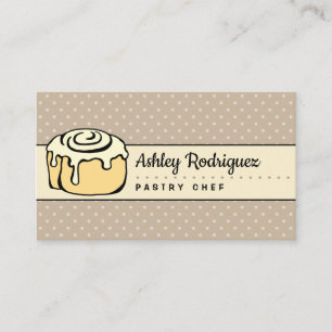 Modern Professional Bakery Chef Elegant Vintage Business Card