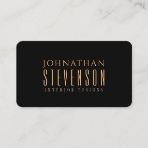 Modern Professional Black and Gold Business Card