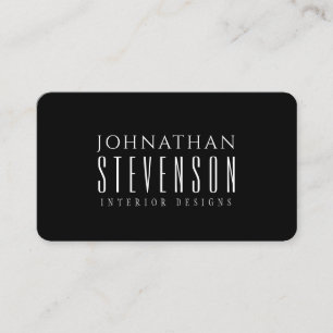 Modern Professional Black and White Business Card