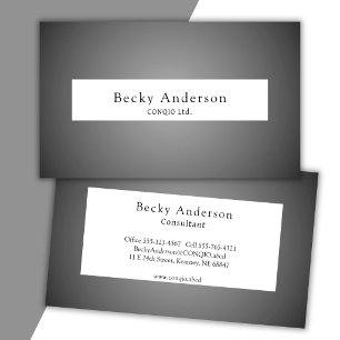 Modern Professional Black and White Business Card