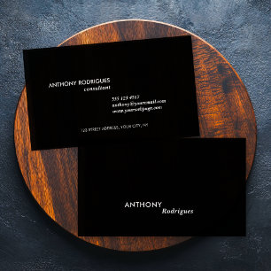 Modern Professional Black Business Card