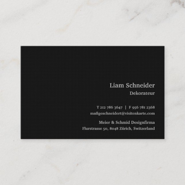 Modern Professional Black squares Business Card (Front)