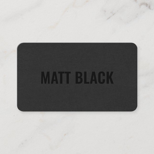 Modern professional black texture simple elegant business card (Front)
