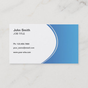Modern Professional Blue and White Business Card