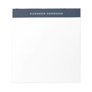 Modern Professional Blue Personalized Notepad