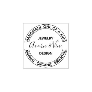 Modern Professional Branding Design White Rubber Stamp