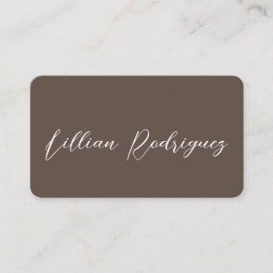 Modern Professional Brown Signature Business Card