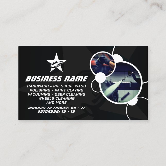 Modern professional bubble image business card (Front)